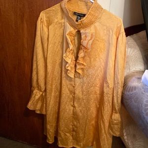 Ashley Stewart Gold Top Size 24W